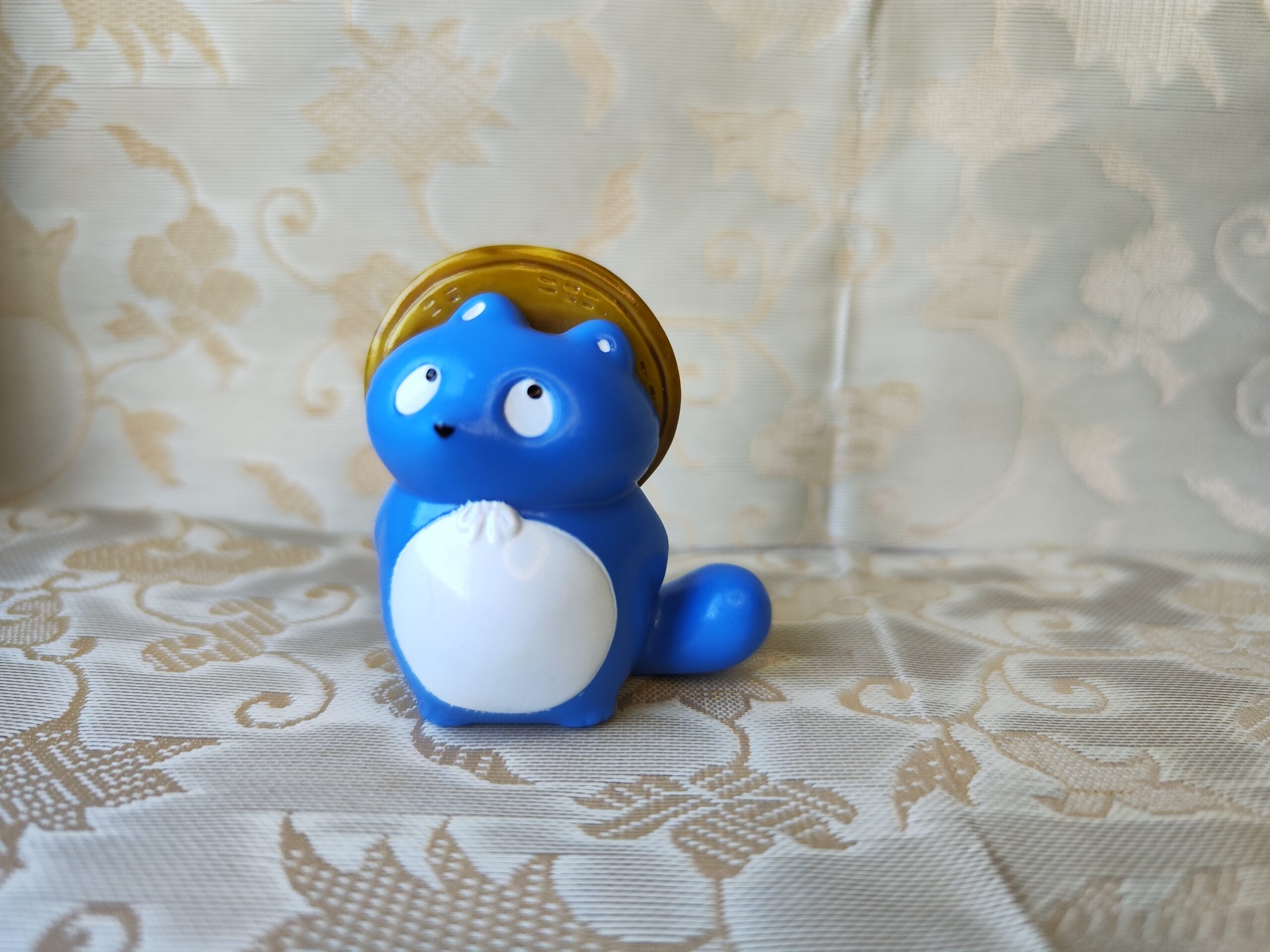 Figurine gachapon - Tanuki bleu