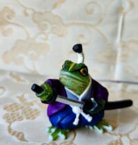 Figurine Gachapon – Grenouille Samouraï, série "Frog Samurai"
