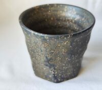 Tasse japonaise en céramique – Finition mouchetée gris-bleu