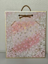 Shikishi décoratif à motif sakura et dorure